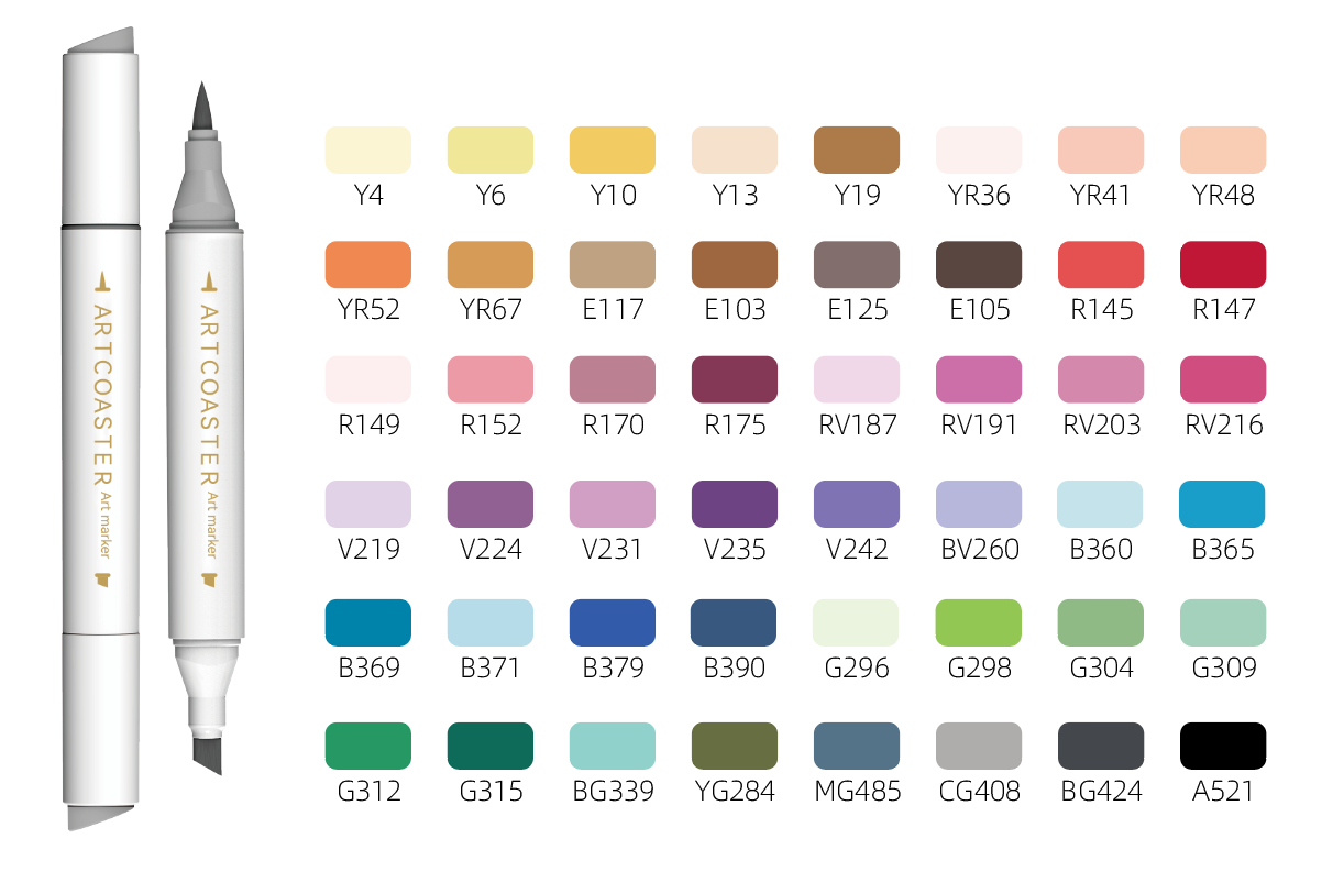 Pre-order - Artcoaster 48 Set Alcohol-based Art Markers