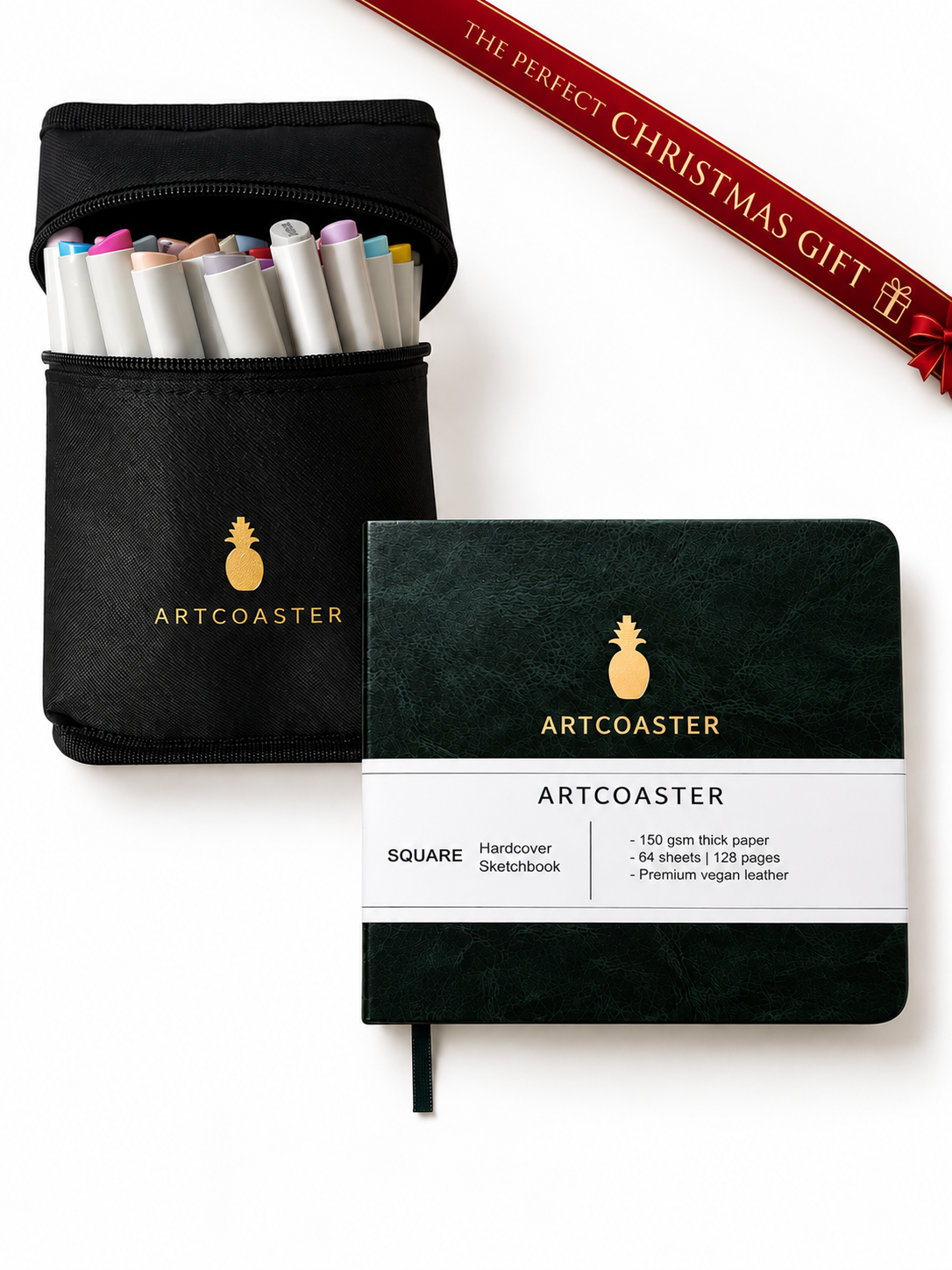 Artcoaster Marker Sketchbook + Alcohol Marker Gift Set Bundle
