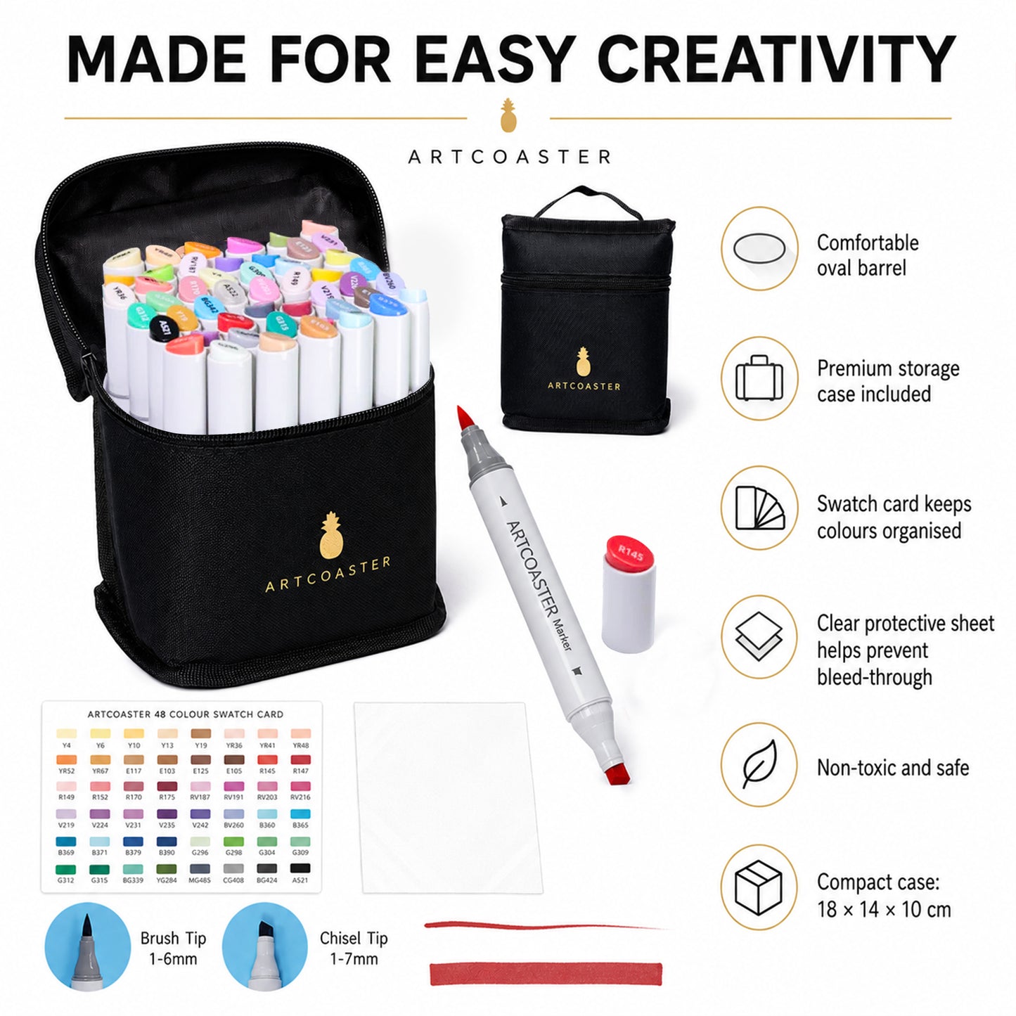 Artcoaster Professional Alcohol-based Markers - 48 set
