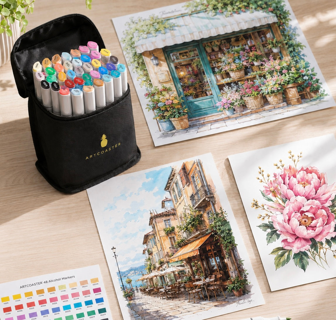 Artcoaster Professional Alcohol-based Markers - 48 set